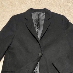 ユニクロ カシミヤブレンド ロングコート M 黒の画像