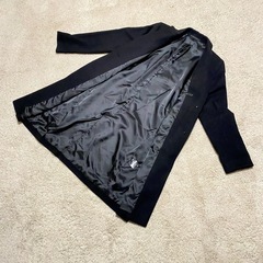 ユニクロ カシミヤブレンド ロングコート M 黒の画像