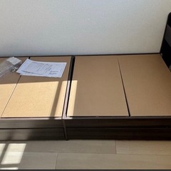 取引決定【未使用品】木製シングルベッドフレーム 収納　コンセント付の画像