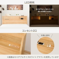 【美品/定価より半額】ニトリ　ダブルベッドフレームの画像