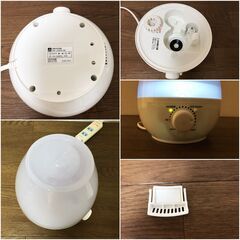 超音波加湿器2台セット ドロップ型 IRIS OHYAMA UHM-280S-W しずく型OTK/ＨＨ-Ｕ241Ｓアロマ対応 卓上加湿器 除菌清掃/動作確認済みの画像