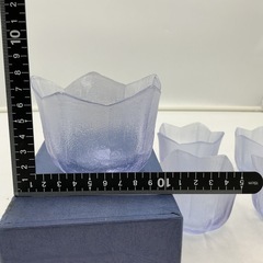たち吉　ガラス小鉢　桔梗型　薄紫色の創作ガラスが人気の画像