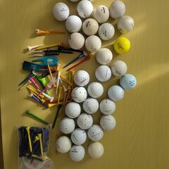 無料　ゴルフボール中古、ティー、その他の画像