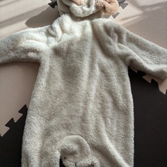 くまさん サイズ90 カバーオール ロンパース もこもこの画像