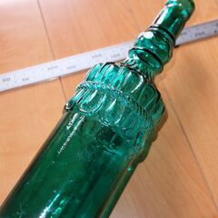 ボトル 容器 入れ物 ガラス グリーン コルク栓付き 緑色 花瓶 花器 フラワーベース 生け花 の画像