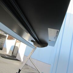 会議用テーブル　スタックテーブル　木目チーク　1500ｘ600ｘ720　プラス製の画像