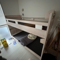 二段ベット　ホワイトの画像