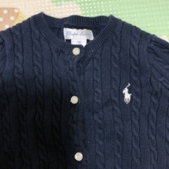 【美品】Ralph Lauren ネイビー カーディガン 6Mの画像