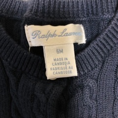 【美品】Ralph Lauren ネイビー カーディガン 6Mの画像