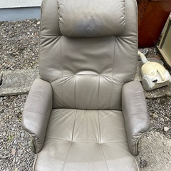 【無料】ハイバックチェア 回転式  本革調 の画像