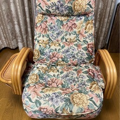 ラタン一人掛けソファ　回転式　
2セットの画像