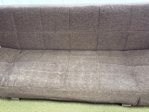 グレー ファブリック 3人掛けソファ