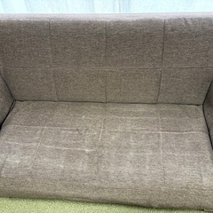 グレー ファブリック 3人掛けソファの画像