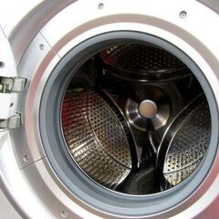 高年式!! 2025年製 ドラム式洗濯機 洗濯9.0kg 乾燥4.5kg ヤマダオリジナル RORO YWM-YV90N ホワイト系 左開き 乾燥フィルターレス 簡易動作確認済み 家電 苫小牧西店の画像