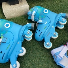 ローラースケート　キッズ　サポーターセットの画像