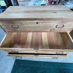 アンティーク 和箪笥 3段 タンス 木製の画像