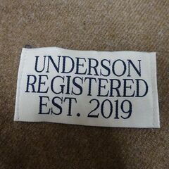 ( E-56 )UNDERSON REGISTERED EST. 2019 マフラー ブラウン 茶色 フリンジ なめらか 韓国 中古の画像