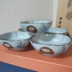 未使用　有田焼　波佐見焼 　雅幸窯 　小鉢（大きめ）5客12.3㎝木箱付の画像