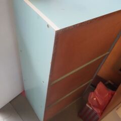 ３段カラーBOX、４９x２５x９０、ブルー、美品の画像