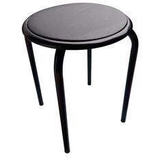 黒色丸椅子　チェア　椅子の画像