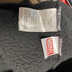 MARVEL マーベル　パーカー　モコモコ　黒の画像