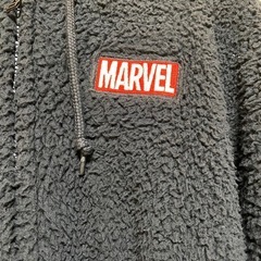 MARVEL マーベル　パーカー　モコモコ　黒の画像