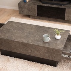 引出収納付きセンターテーブルの画像