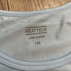 UNIQLO HEATTECHキッズインナー長袖120ほぼ新品ライトブルー3枚の画像