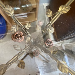 ヴィンテージ  クラシカル　ガラス　テーブル　薔薇　ロココの画像