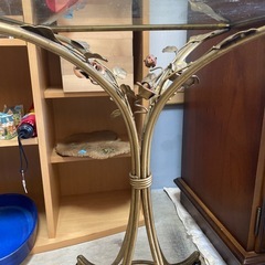 ヴィンテージ  クラシカル　ガラス　テーブル　薔薇　ロココの画像