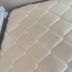 スノコ式パイプベッド　マットレス付きの画像