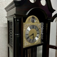 アンティーク Tempus Fugit ドイツ製 ホールクロック振り子時計 昭和レトロ 柱時計の画像