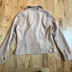 Emsexcite エムズエキサイト　 スエード風　ピンクベージュ　 ライダース　ジャケット　 Mサイズ　の画像