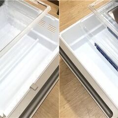 ss8008　パナソニック 冷蔵庫 NR-SPF457X-N 450L 6ドア サテンゴールド Panasonic 大容量 大型 ファミリー向け フレンチドア 冷蔵庫 冷凍庫 観音開き 低めタイプ 冷蔵庫 中古の画像