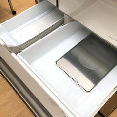 ss8008　パナソニック 冷蔵庫 NR-SPF457X-N 450L 6ドア サテンゴールド Panasonic 大容量 大型 ファミリー向け フレンチドア 冷蔵庫 冷凍庫 観音開き 低めタイプ 冷蔵庫 中古の画像