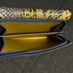 財布　ヘビ革　クロコダイル　三つ折り　美品の画像