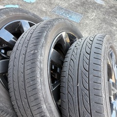 165/55R15 4.5j ➕45 スペーシアMK42 純正アルミ、タイヤセット タイヤ ホイール  PCD100
の画像