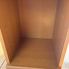 木製収納ボックス引き出し付きベージュの画像