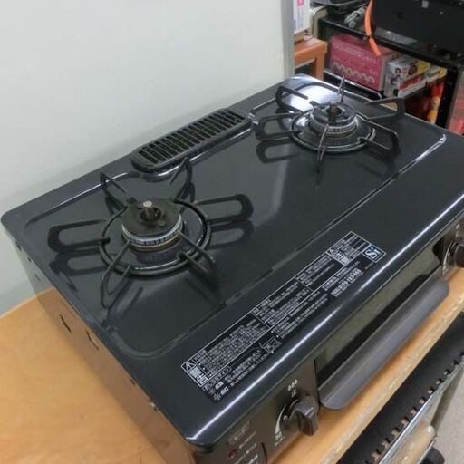 LPガス ガステーブル パロマ 2018年製 IC-S37BM-L 黒×茶 ガス台 ガスコンロ 札幌市 西野店