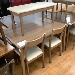 ニトリ ベンチダイニング4点セット 4LEG S01【トレファク...