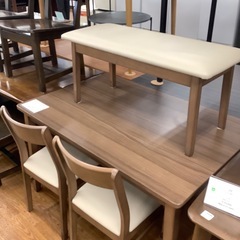 ニトリ ベンチダイニング4点セット 4LEG S01【トレファク 川越店】の画像