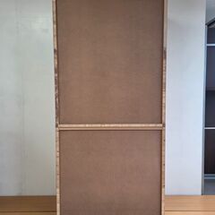 年末大掃除SALE 未使用　美品　食器棚　幅90　高さ180　ナチュラル　ガラス引戸　引出　レンジ台　引出し　棚　大量収納　天然木　キッチンストッカーの画像