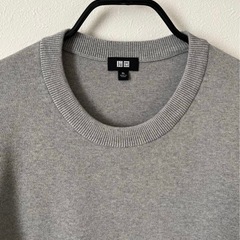 【美品】ユニクロウォッシャブルミラノリブクルーネックセーター　　　の画像