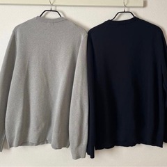 【美品】ユニクロウォッシャブルミラノリブクルーネックセーター　　　の画像