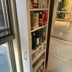 トールワゴン田窪工業所幅15cmスリムラック隙間収納の画像