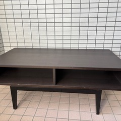 IKEA　ウッドガラステーブル　幅118cmの画像