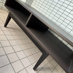 IKEA　ウッドガラステーブル　幅118cmの画像