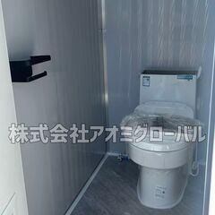 【新品未使用】屋外OK！2部屋トイレ×シャワーユニット🚽🚿水洗タイプ◎ 換気扇＆照明付き！㉓の画像