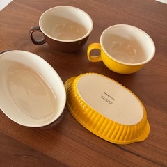 Francfranc グラタン皿、スープカップの画像