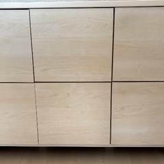 3列2段キャビネット(白木目)の画像